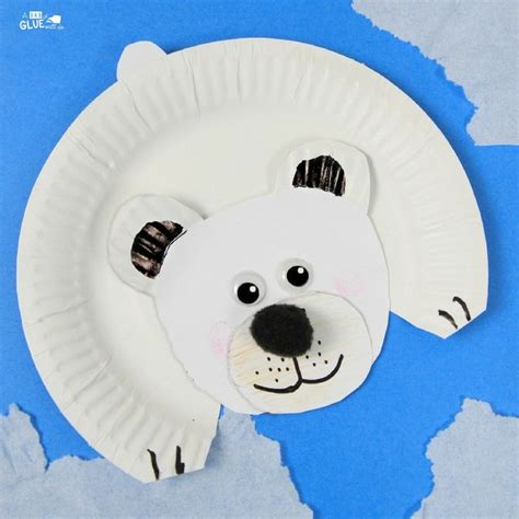 Polar Bear Paper Plate Craft | Animal crafts for kids, Polar bear craft ...