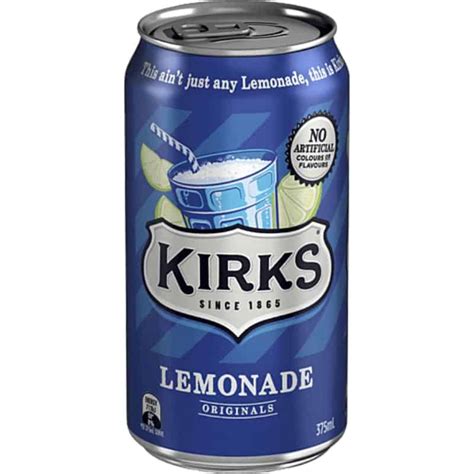 Buy Kirks Lemonade Can 375ml Online | Worldwide Delivery | Australian ...