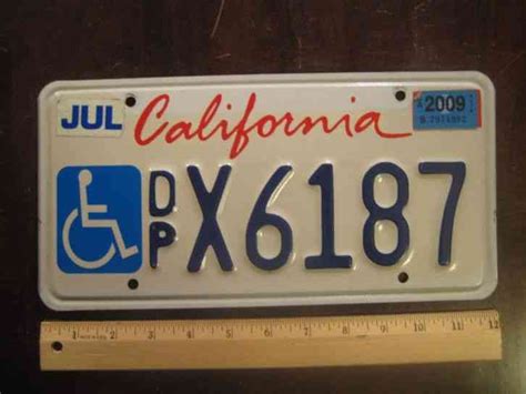 License Plate, California, Handicap, Wheelchair DP