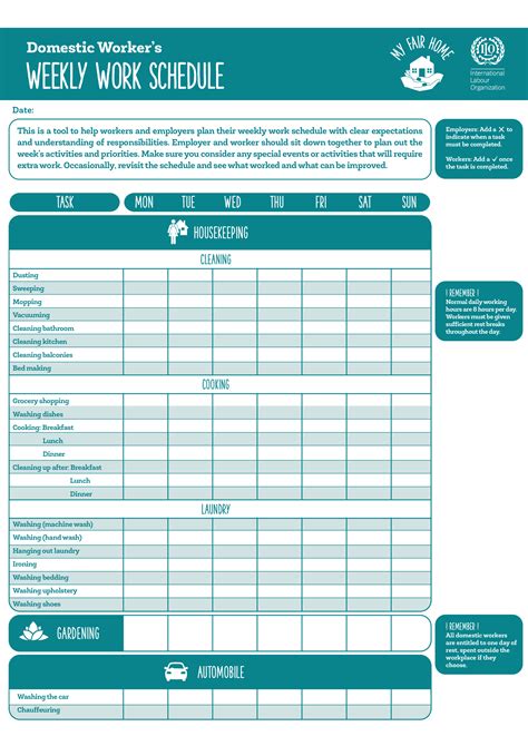 Work Schedule Weekly | Templates at allbusinesstemplates.com