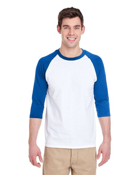 Gildan 5700 Heavy Cotton Adult 3/4-Sleeve Raglan T-Shirt - ApparelnBags.com