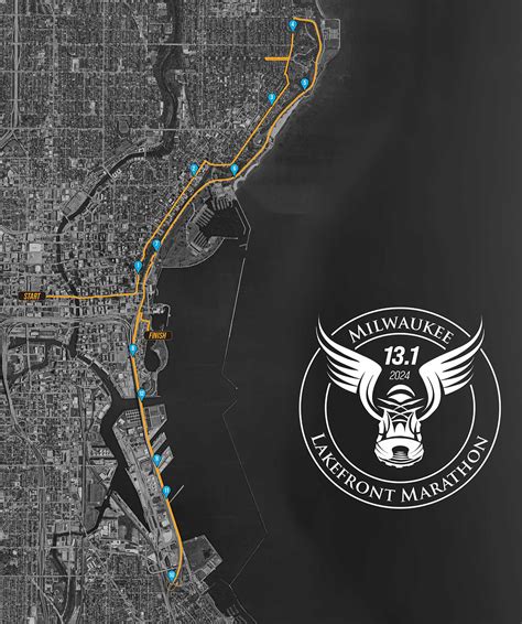 Milwaukee Lakefront Marathon | Half Marathon Map