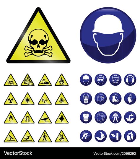 Construction and hazard signs Royalty Free Vector Image