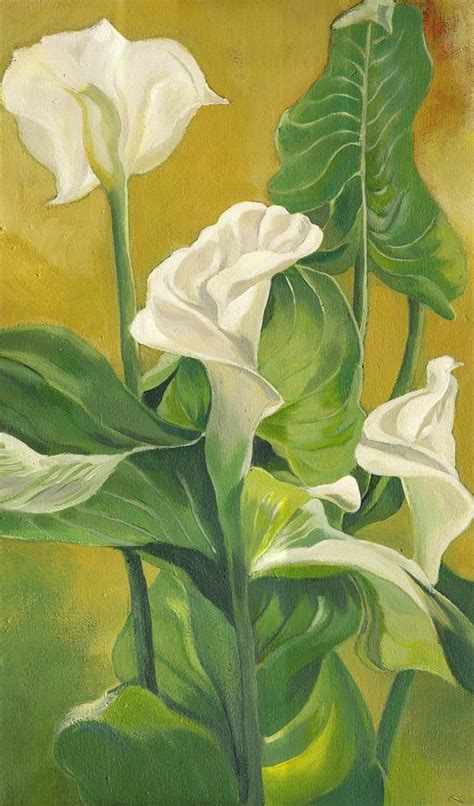 Calla Lilies Painting Painting by Alfred Ng