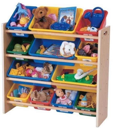 Kids Storage Bin Organizer Playroom Children Rack Shelves Preschool ...