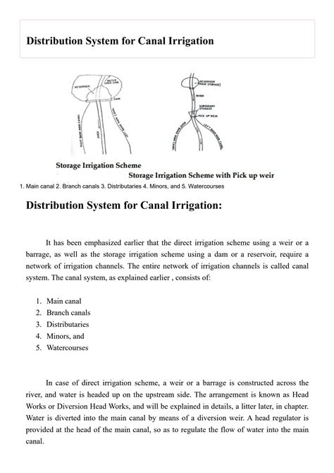 SOLUTION: Water resources and irrigation engineering canal irrigation ...