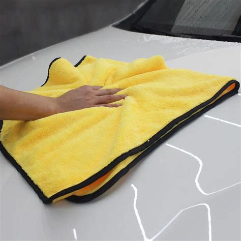 LumiParty 92*56cm Soft Microfiber Fiber Buffing Fleece Car Wash Towel Absorbent Dry Cleaning Kit ...