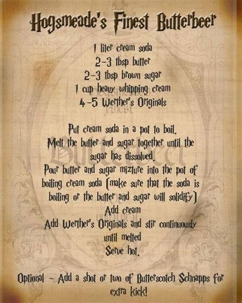 Hogsmeade Butterbeer recipe #harrypotter #geek | Harry potter butter ...