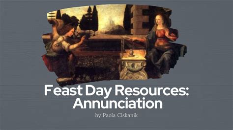 Feast Day Resources: Annunciation - CatholicHomeschool.online