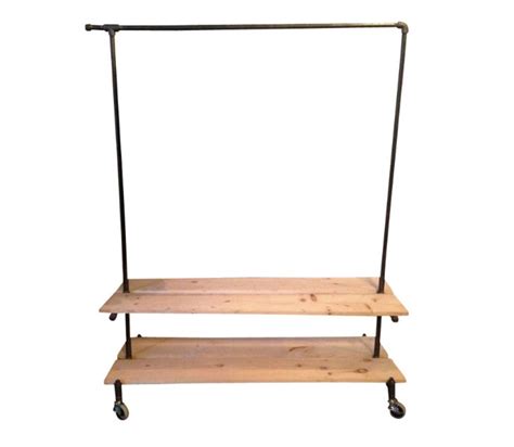 Clothing Rack With Double Shelves - Etsy