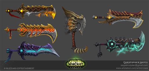 ArtStation - World of Warcraft: Legion Fury Warrior Artifacts ...