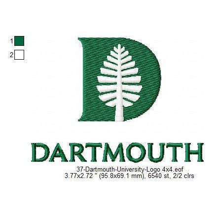 Dartmouth University Logo Machine Embroidery Digitized Design Files ...