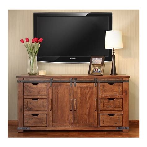 Parota TV Stand / Console NIS745711233 by International Furniture Direct at The Furniture Mall