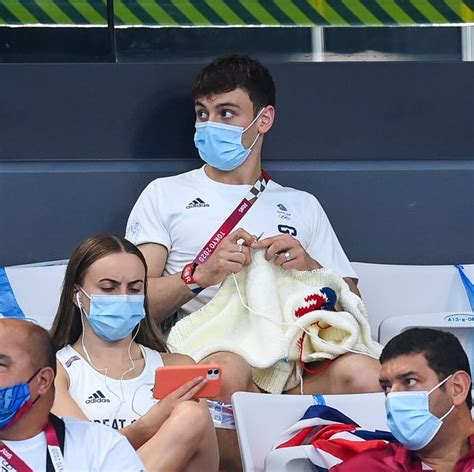 Olympian Tom Daley Goes Viral for Knitting at the Tokyo OIympics