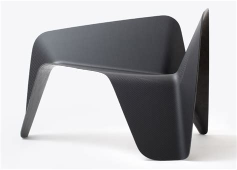 Thomas Feichtner sculpts chair from carbon-fibre sheets