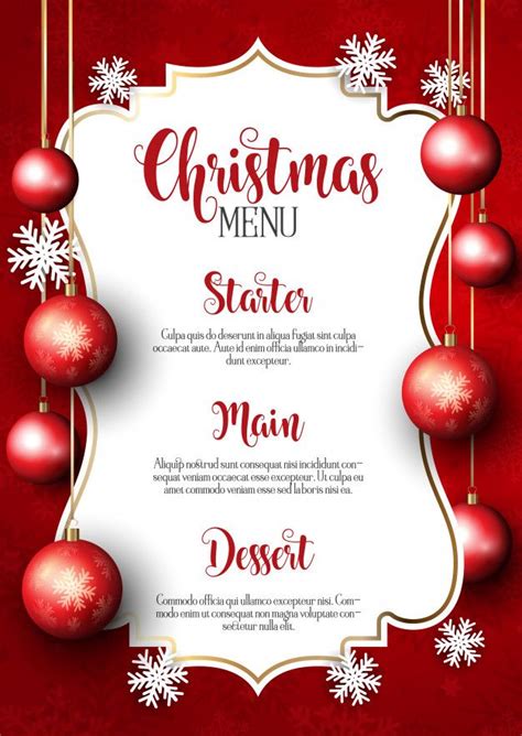 Christmas menu design background Free Vector | Free Vector #Freepik #vector #freebackground # ...