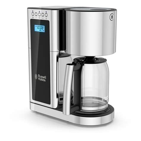 Russell Hobbs Glass Series 8-Cup Coffeemaker in Black and Stainless-Steel-CM8100BKR - The Home Depot