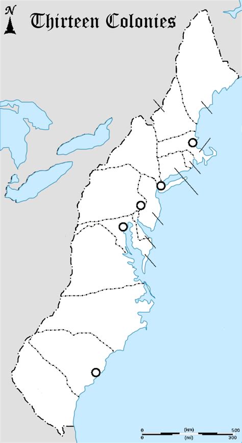 Printable Map 13 Colonies