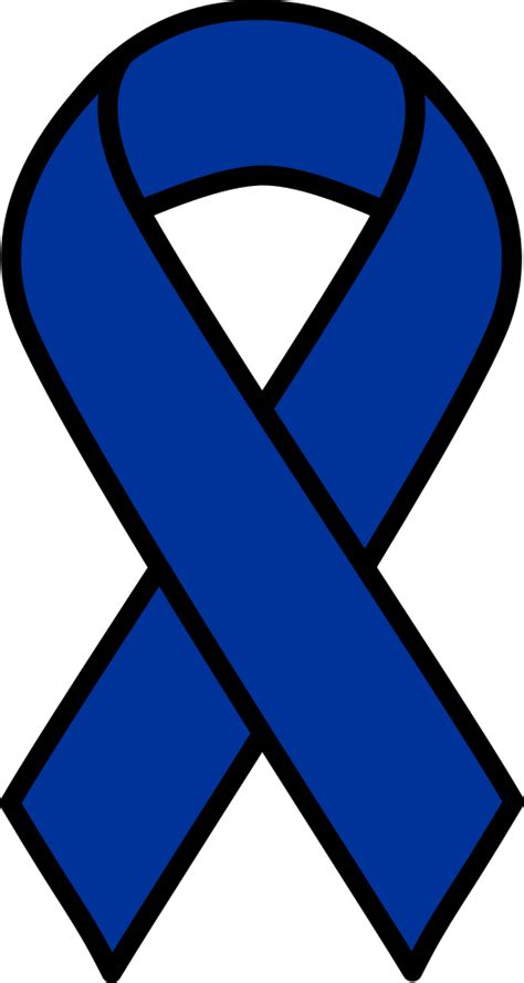 OnlineLabels Clip Art - Blue Colon Cancer Ribbon