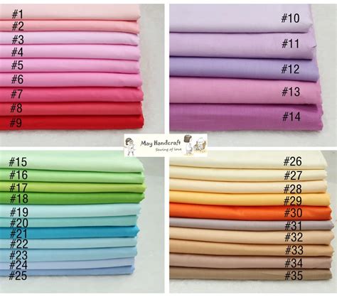 35 Solid Colors 100% Cotton Fabric,Cotton Fabrics 40x50cm Dyed Twill Quilted Fabrics,Tissue for ...