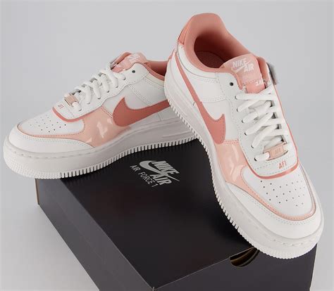 Nike Air Force 1 Shadow Trainers Summit White Pink Quartz Coral White ...