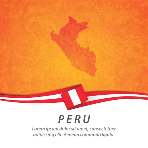 Peru flag with map 2711421 Vector Art at Vecteezy