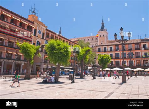 Plaza Mayor (main square) in Toledo, Spain Stock Photo, Royalty Free ...