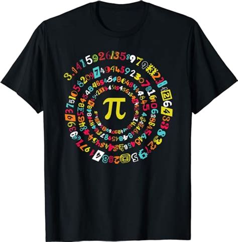 Amazon.com: Funny Pi Day Shirt Spiral Pi Math Tee for Pi Day 3.14 T ...