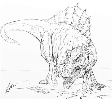 Spinosaurus Coloring Page Spinosaurus Dinosaur Coloring Page Free ...