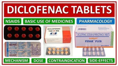 DICLOFENAC TABLETS, BASIC USE OF MEDICINE, DOSE, MECHANISM, WORKING ...