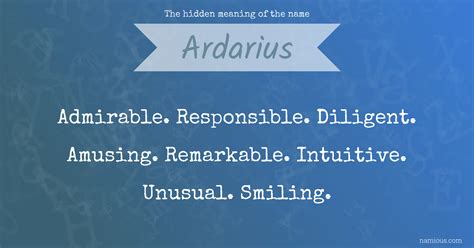 The hidden meaning of the name Ardarius | Namious