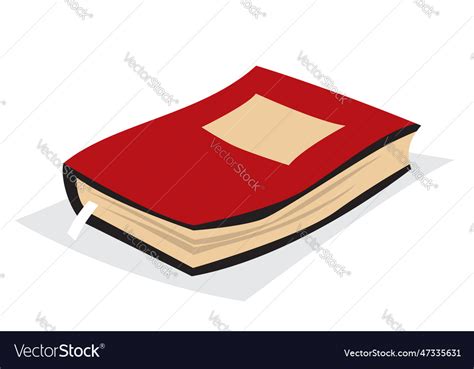 A book with dark red cover Royalty Free Vector Image