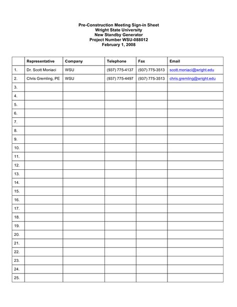 Construction Meeting Sign In Sheet - How to create a Construction Meeting Sign In Sheet ...