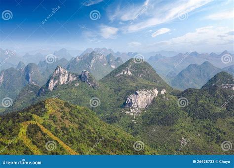 Guilin Karst Mountain Landscape Stock Photos - Image: 26628733