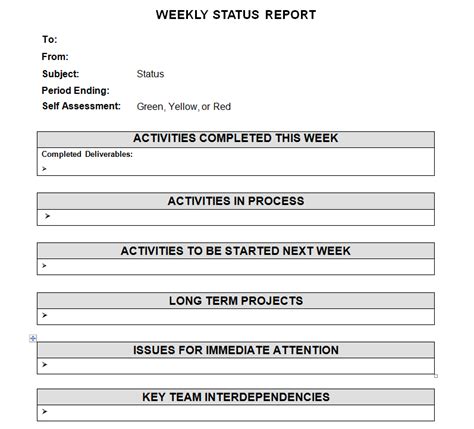 Employee Weekly Status Report Template - Prioritization Blog