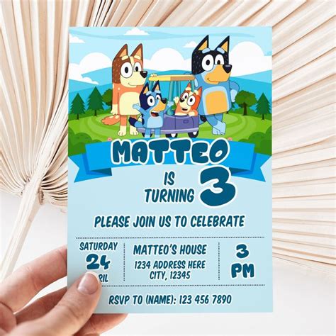 Bluey Birthday Invitation Template