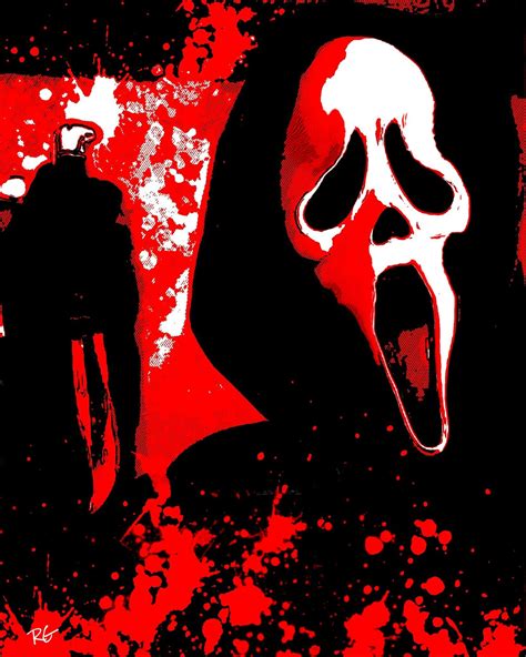 Scream Ghostface Horror Movie Wall Art Print | Horror art, Horror ...