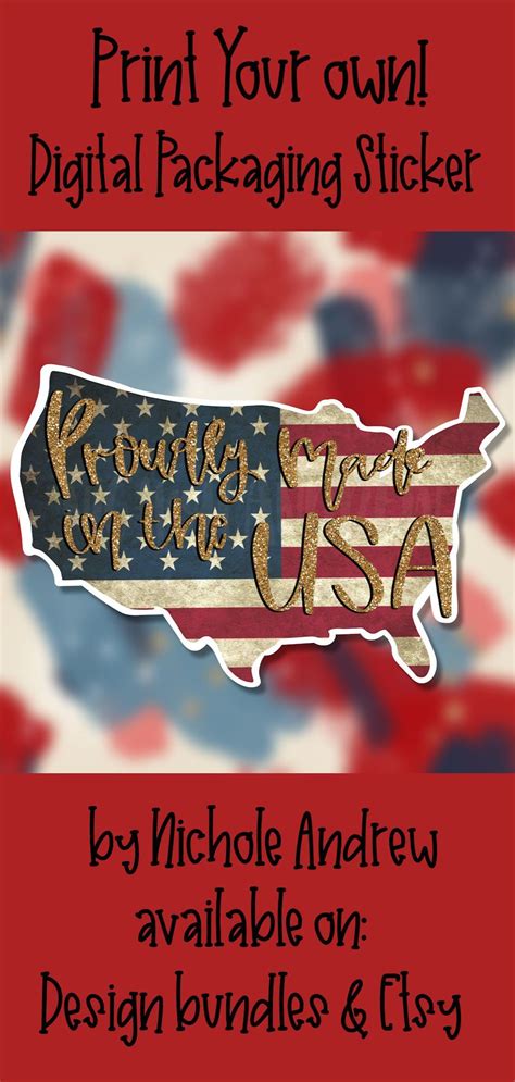 Proudly Made In The USA - Digital Sticker (1141302) | Stickers | Design Bundles in 2021 ...