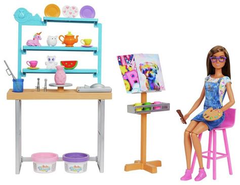 Buy Barbie Relax and Create Art Studio Playset and Doll | Dolls | Argos