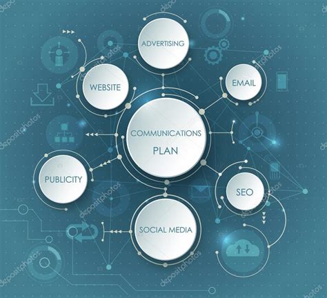 Vector illustration Developing for Communication Plan in structure of ...