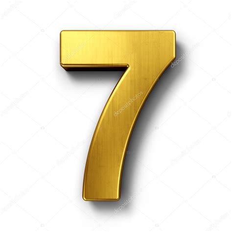 The number 7 in gold — Stock Photo © zentilia #8293003