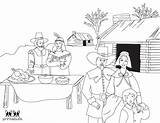 Pilgrim Feast Coloring Pages sketch template