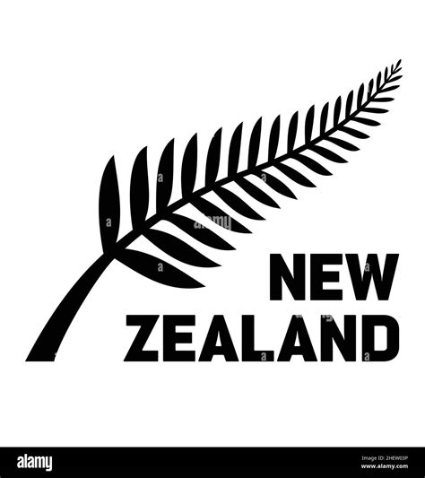 simple bold effective New Zealand text with silver fern logo icon nz ...