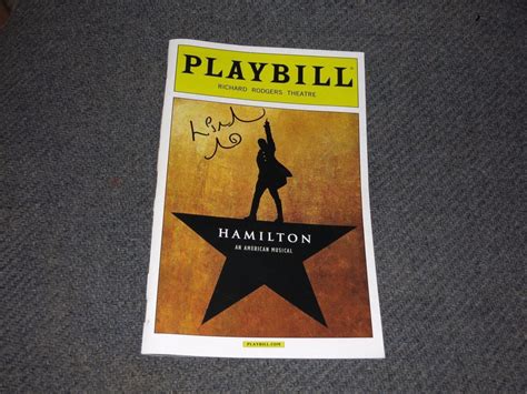 Hamilton Playbill Signed By Lin Manuel Miranda | Hamilton playbill, Lin manuel miranda, Manuel ...