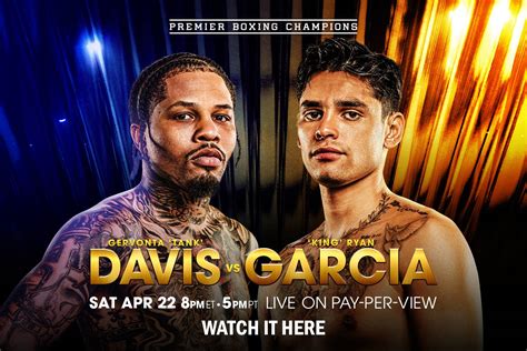 Premier Boxing Champions: Gervonta 'Tank' Davis vs 'King' Ryan Garcia ...