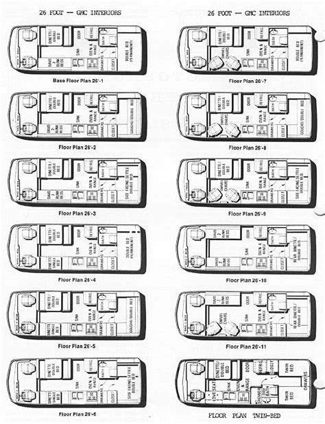 Gmc motorhome floor plans