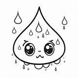 Rain Drop Coloring Pages sketch template