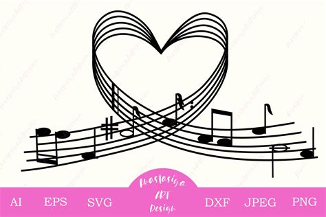 Music notes svg laser cut file, Silhouette, Monogram (557906) | Cut Files | Design Bundles