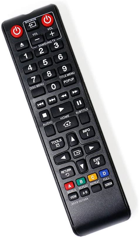 Compatible Remote Control for Samsung BDJ5100 Blu-Ray DVD Player ...