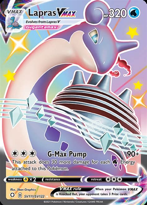 Pokemon Shining Fates Single Card Shiny Rare Lapras VMAX SV111 - ToyWiz